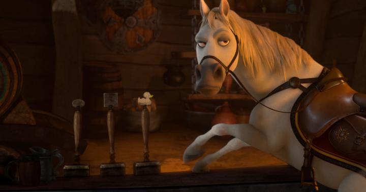 Maximus the Horse at the Bar in Disney\u2019s Movie Tangled Desktop Wallpaper