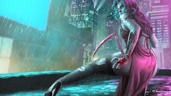 1920x1080 Cyberpunk Girl Art Laptop Full HD 1080P HD 4k Wallpapers 