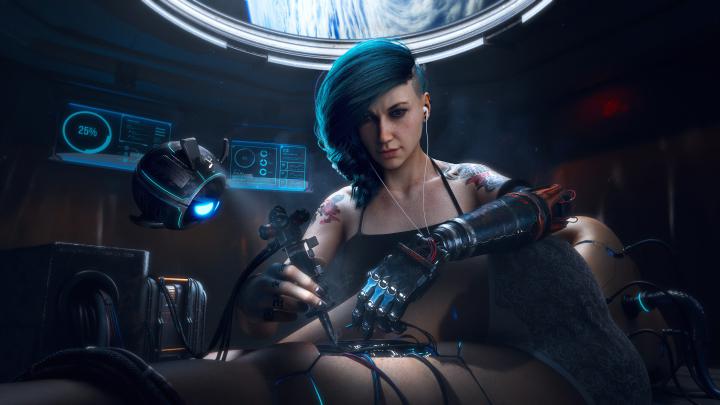 1920x1080 Cyberpunk Girl Fixing Problem Laptop Full HD 1080P HD 4k 