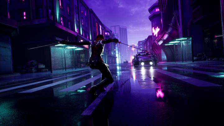 1920x1080 Cyberpunk Guy Sharp Swords Street Lights 4k Laptop Full HD 