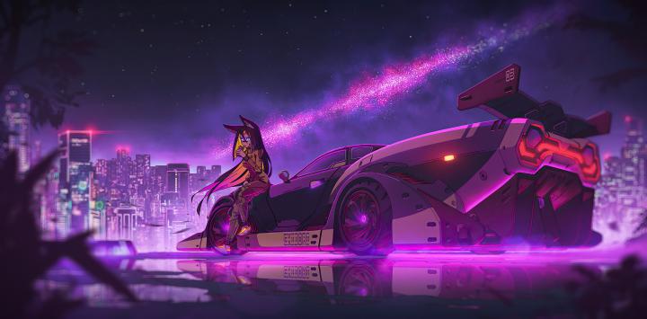 1440x900 Anime Girl Cyberpunk Ride 4k 1440x900 Resolution HD 4k 