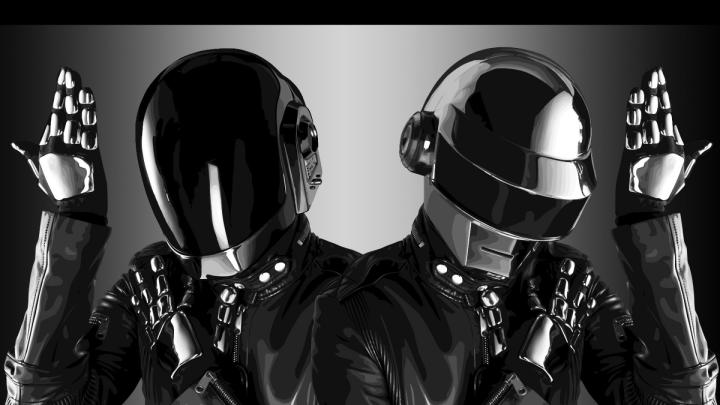 Download Wallpaper 1920x1080 daft punk, suits, image, look, hands Full 