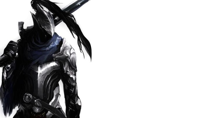 Artorias the Abysswalker, knight, simple background, Dark Souls 
