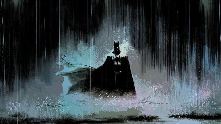 Download 1920x1080 wallpaper batman, art, rain, dark, full hd, hdtv 