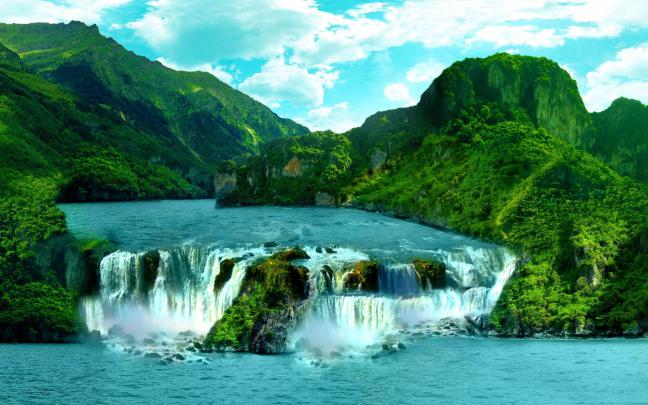 Tropical Waterfall Wallpapers