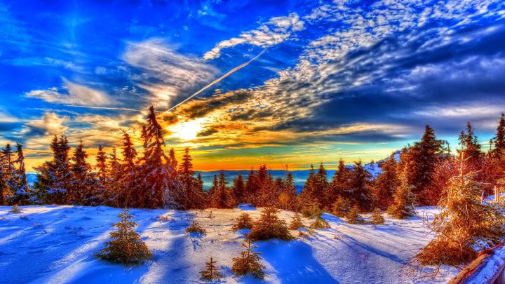 Winter Sunset HD Wallpaper (50+ images)
