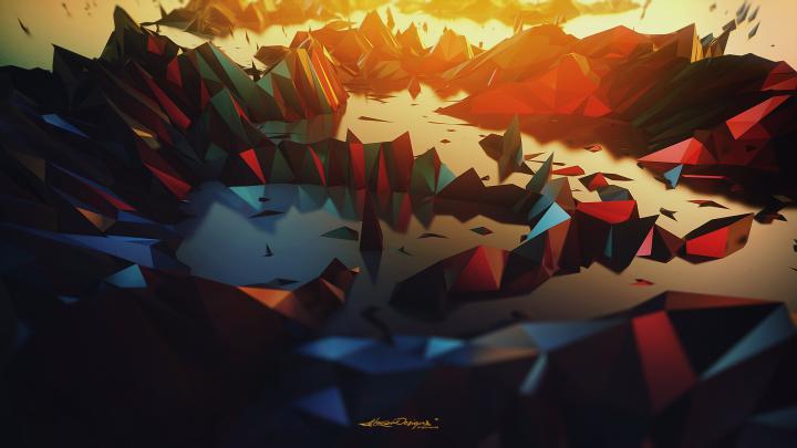 Wallpaper : 1920x1080 px, abstract, digital art, geometry, Lacza 