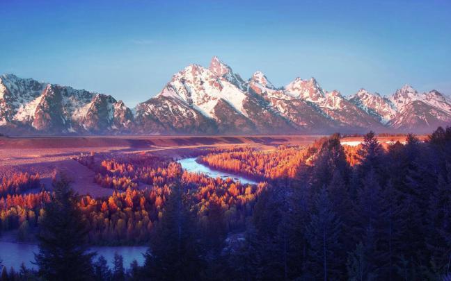 photography, Landscape, Nature, Water, River, Fall, Mountain, Trees 