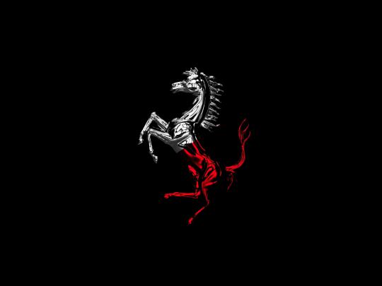 Desktop wallpaper horse, ferrari, logo, minimal, hd image, picture 