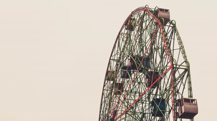 ferris wheel, Coney island, Vintage, Theme parks Wallpapers HD 
