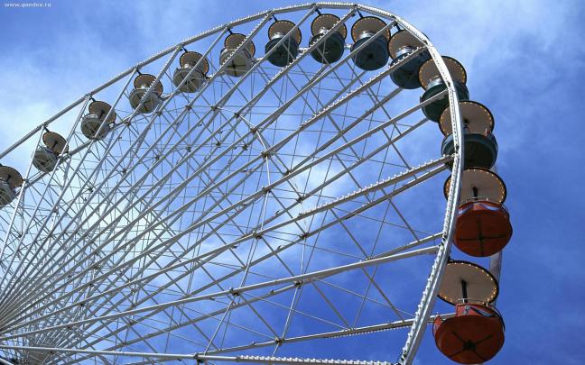 Download desktop wallpaper Ferris wheel on the background of sky 