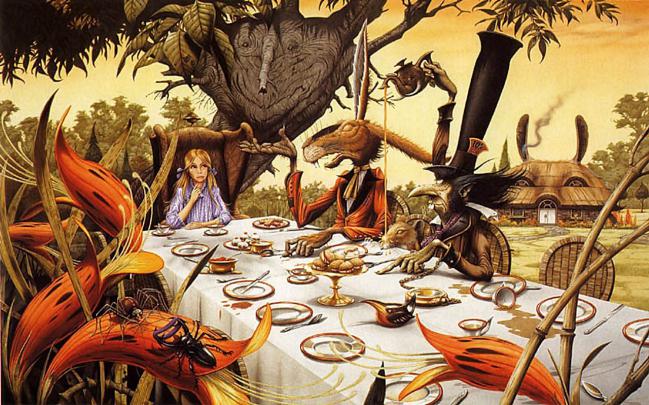 Trippy Alice in Wonderland Wallpaper -