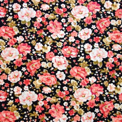 [49+] Black Floral Print Wallpaper 