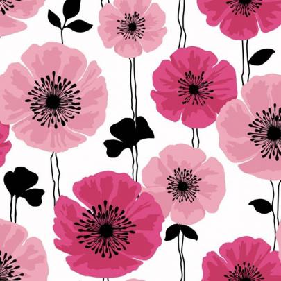 Darcy Magenta Modern Floral Wallpaper - Contemporary - Wallpaper - by 
