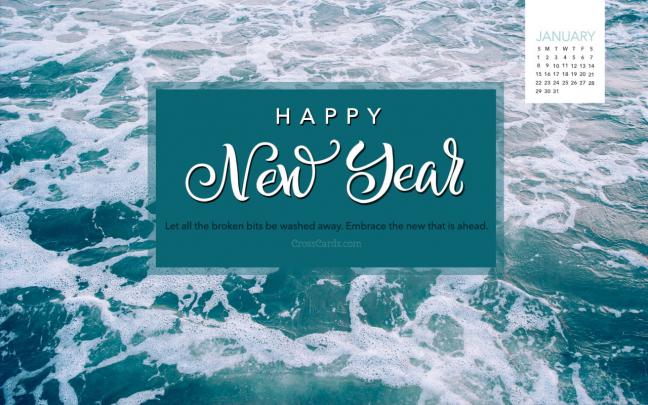 January 2017 - Wash Away Brokenness Desktop Calendar- Free January 