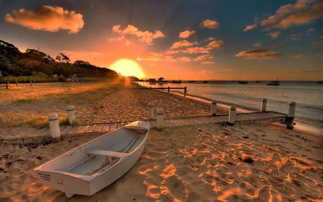 Beach Sunrise Desktop Wallpaper -