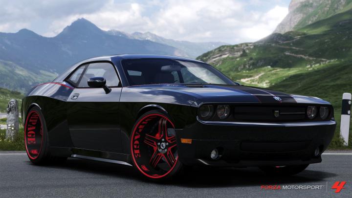 Dodge Challenger Black Hellcat Wallpaper -