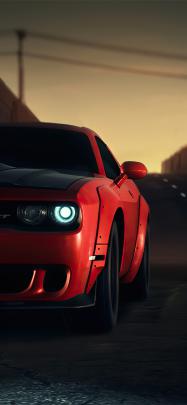 1242x2688 4k Red Dodge Challenger SRT Iphone XS MAX HD 4k Wallpapers 