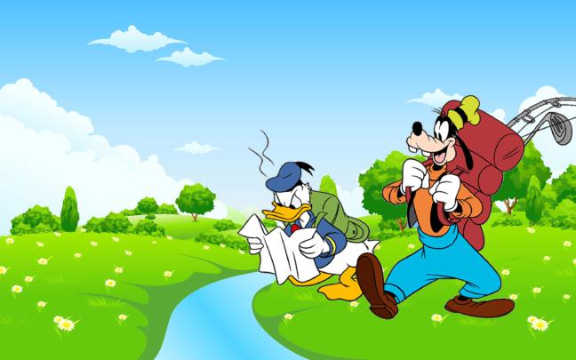 Goofy And Donald Duck Camping Picnic In Nature Images For Your Desktop 