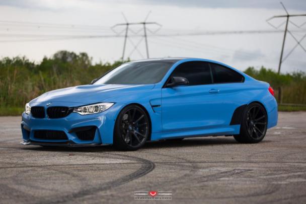 bmw m4, Coupe, Cars, Blue, Vossen, Wheels Wallpapers HD \/ Desktop and 