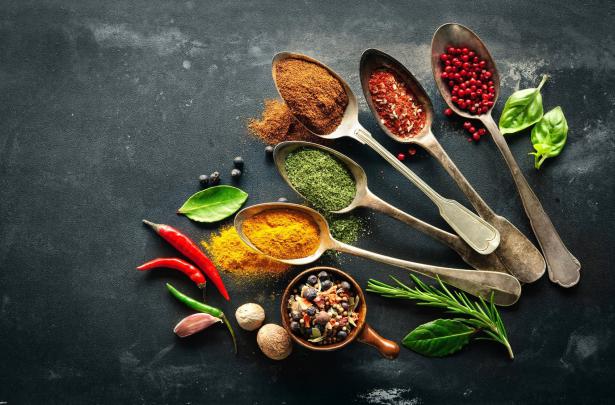 Wallpaper wariety of spices, Pepper, food, spoons, leaves, food and 