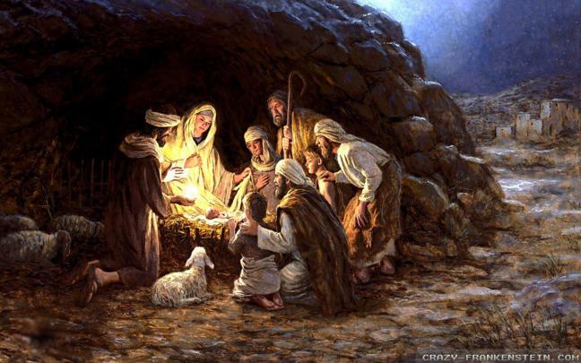 Nativity Scene Desktop Wallpaper \u00b7\u2460 
