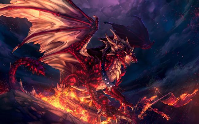 Red and Black Dragon Wallpaper (64+ images)