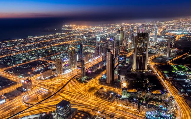 Dubai Night Tour Wallpaper for Widescreen Desktop PC 1920x1080 Full HD