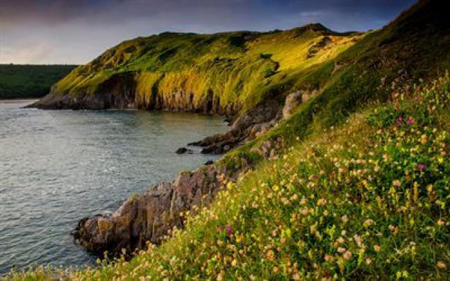 Download wallpapers coast, rocks, waves, ocean, Celtic Sea, United 