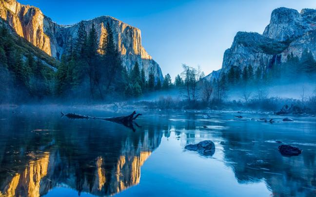 Free download Wallpaper OS Yosemite 5k wallpapers winter forest OSX 