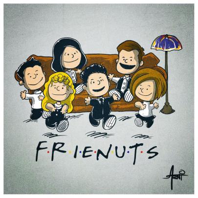 Friends (TV series), Peanuts (comic), Crossover HD Wallpapers \/ Desktop 