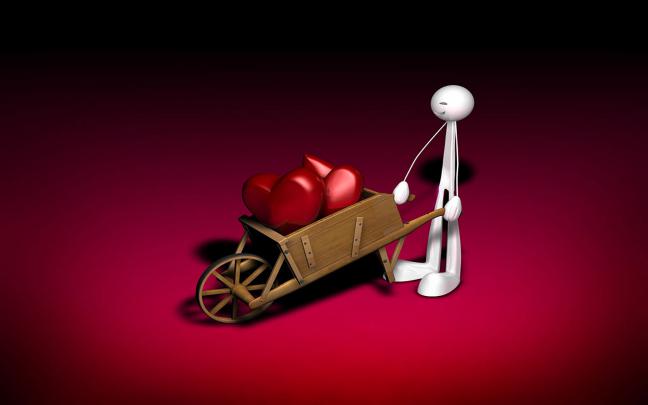 3d Wallpapers of Funny robots in love| Funny Love Pictures