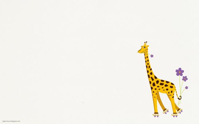 Pink Giraffe Desktop Wallpaper -