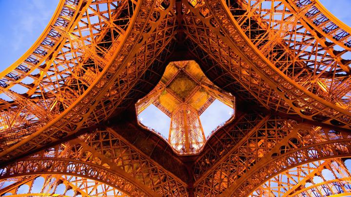 eiffel tower paris twilight france 1920x1080 wallpaper High Quality 