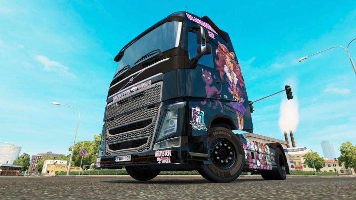 Monster High skin for Volvo truck for Euro Truck Simulator 2
