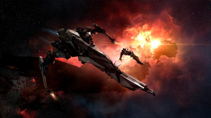 EVE Online, spaceship, science fiction, PC gaming, Caldari | 1920x1080 