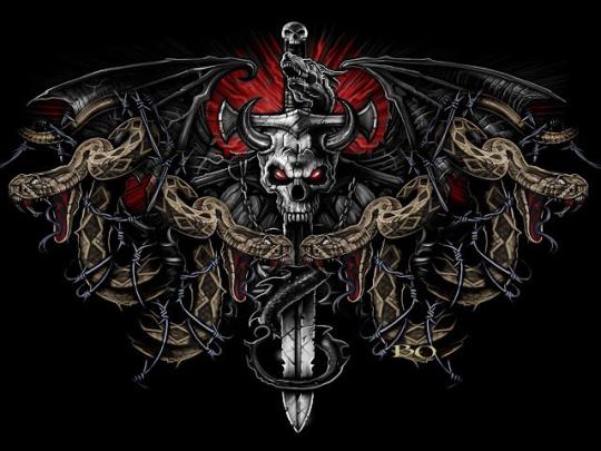 Gothic Skulls Wallpaper -
