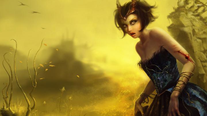 Wounded girl wallpaper - Fantasy wallpapers - #6288