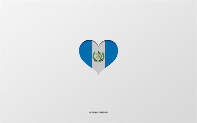 Download wallpapers I Love Guatemala, South America countries 