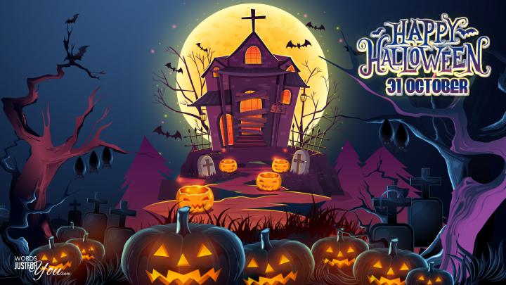 Happy Halloween HD Desktop Wallpaper - 5442 | Words Just For You 