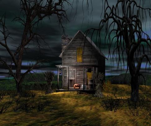 [42+] Halloween Haunted House Wallpaper 