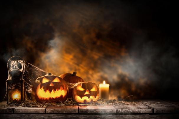 Halloween Candle And Pumpkins, HD Celebrations, 4k Wallpapers, Images 