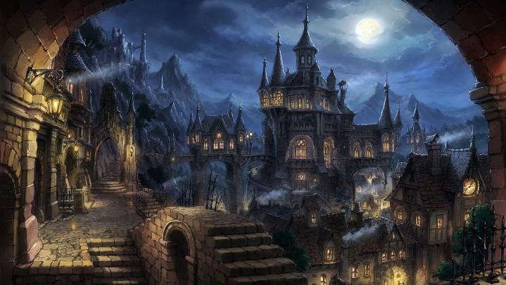 fantasy art, Fantasy city Wallpapers HD \/ Desktop and Mobile Backgrounds