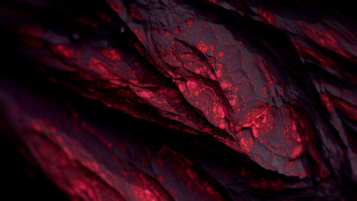Red wallpaper, Procedural Minerals, dark, abstract, CGI, render 
