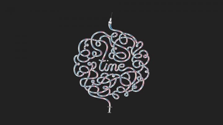 Creative Design, Minimalism, Typography, Time, Simple Background 
