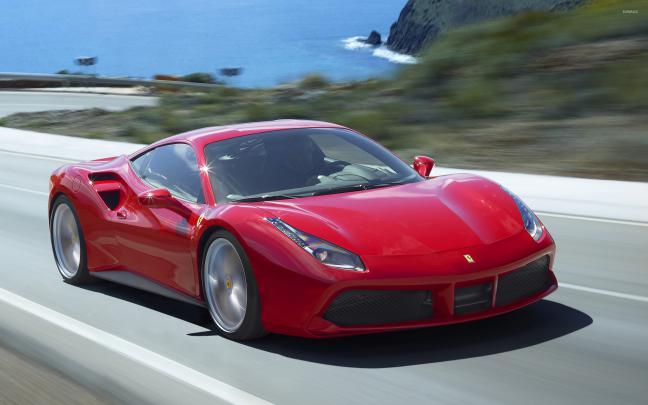 Red Ferrari 488 GTB on the road wallpaper - Car wallpapers - #49870