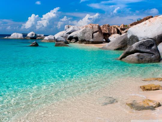 High Resolution Beach Scene Wallpaper -