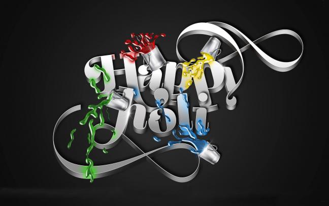 Happy Holi Festival Greetings Wishes Hd 3d Wallpaper