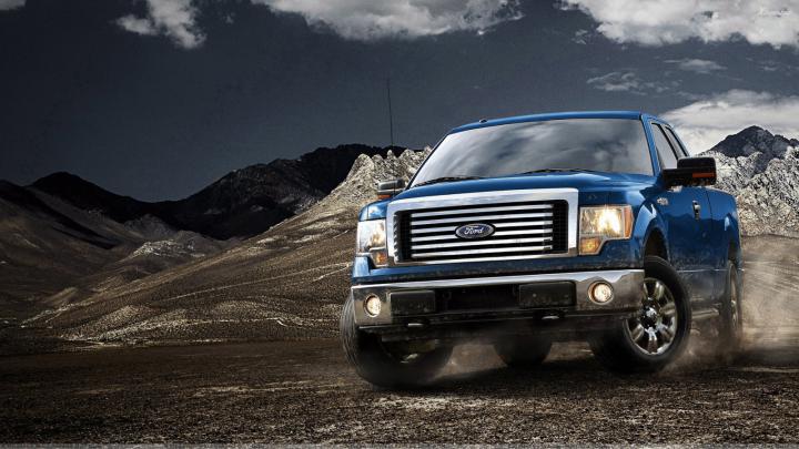 Free download 2012 Ford F 150 in Blue Near Mountains Wallpaper 
