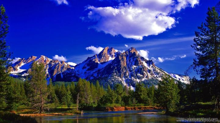 Mountain Nature Blue Sky Wallpapers \u2013 Windows 10 Wallpapers Desktop 